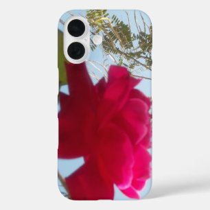 Coques iPhone 16 Fleur céleste : Un Rose contre le ciel