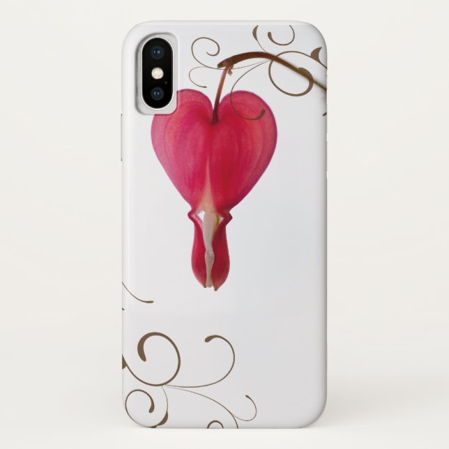 Coques Case-Mate iPhone Fleur coeur rouge saignant (Dos)
