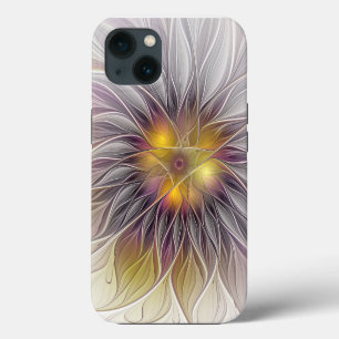Case-Mate iPhone Case Fleur colorée lumineuse, fractale moderne abstrait