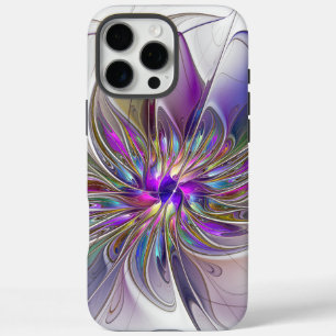 Coques iPhone 16 Pro Max Fleur d'art Abstrait, énergique et coloré