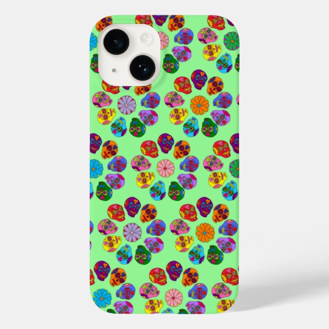 Coques Case-Mate iPhone Fleur de Crâne de Sucre (Verso)