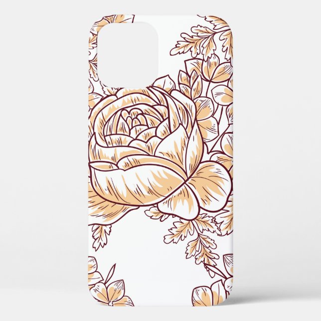 Coques Case-Mate iPhone Fleur de fleurs. motif Abstrait élégant (Verso)