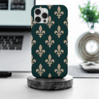 Fleur de Lis Motif, Royal French Creative on Green