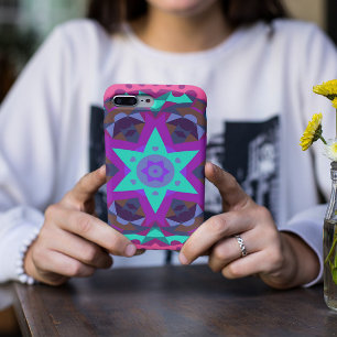 Case-Mate iPhone Case Fleur de Mandala bleu violet et rose