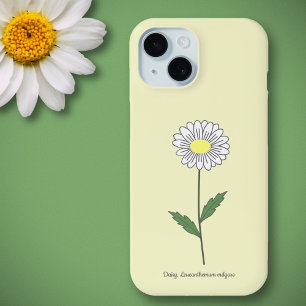 Coque Pour iPhone 15 Fleur de marguerite botanique jaune