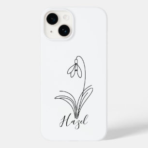 Coque Pour iPhone 14 Fleur de naissance personnalisée en janvier
