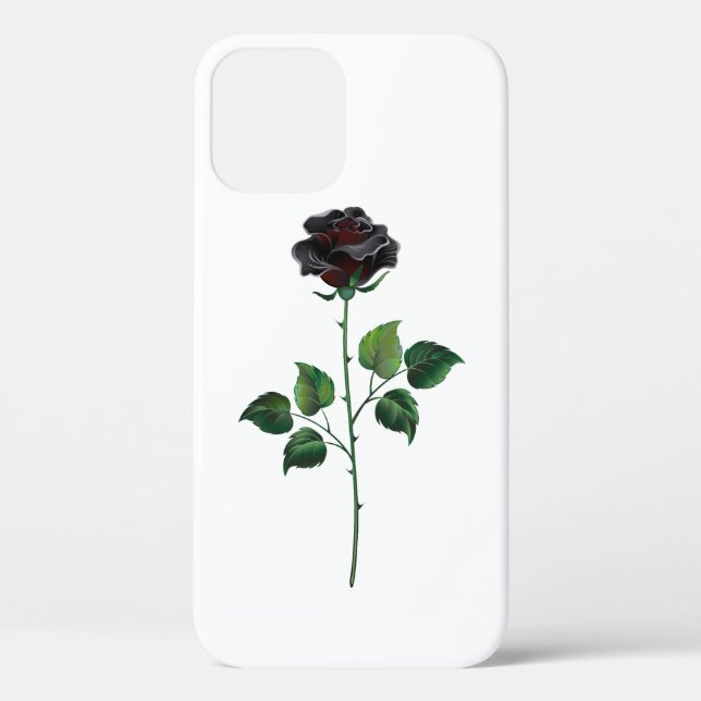 Coques Case-Mate iPhone Fleur de rose noire (Verso)