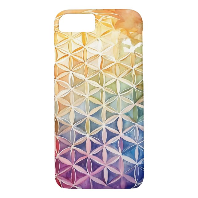 Coques Case-Mate iPhone Fleur de vie - Peinture aquarelle (Dos)