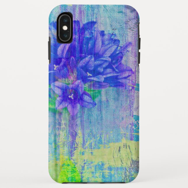 Coques Case-Mate iPhone Fleur de violet bleu (Dos)