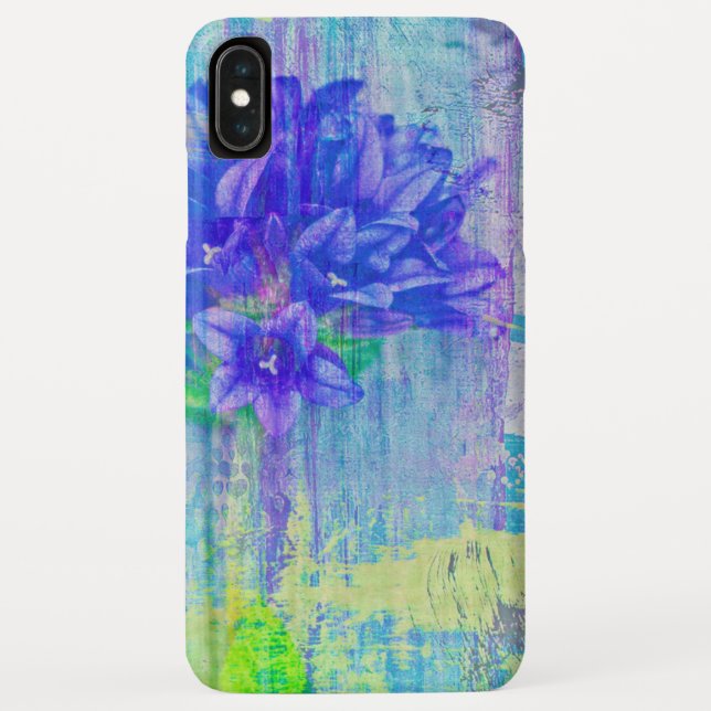 Coques Case-Mate iPhone Fleur de violet bleu (Dos)