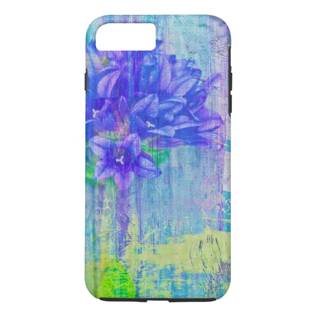 Coques Case-Mate iPhone Fleur de violet bleu (Dos)