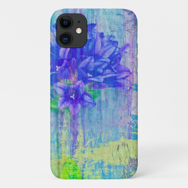 Coques Case-Mate iPhone Fleur de violet bleu (Dos)