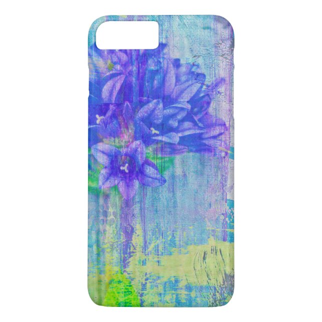 Coques Case-Mate iPhone Fleur de violet bleu (Dos)