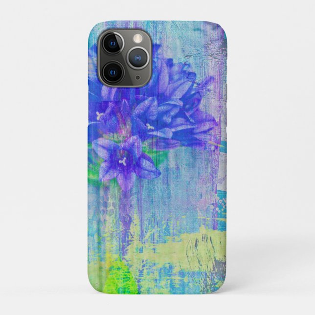 Coques Case-Mate iPhone Fleur de violet bleu (Dos)