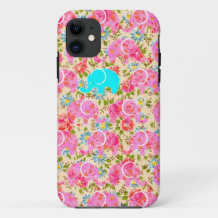 Coque iPhone 11 fleur d'éléphant de cas de l'iPhone 6 florale
