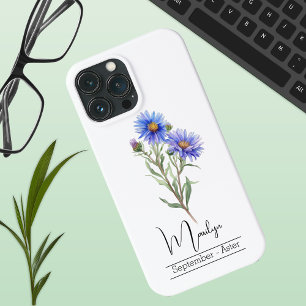 Case-Mate iPhone Case Fleur du mois de naissance Septembre Aster