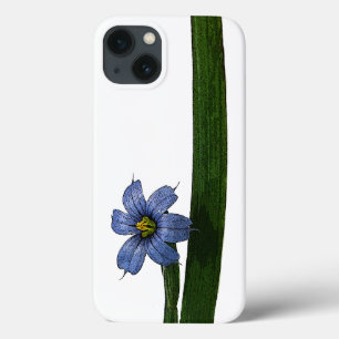 Case-Mate iPhone Case Fleur et feuille de sisyrhinche à yeux bleus