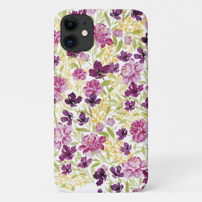 Coques Case-Mate iPhone Fleur fleur sauvage mignonne pivoine violette (Dos)