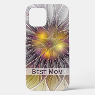 Case-Mate iPhone Case Fleur fractale abstraite colorée lumineuse Meilleu