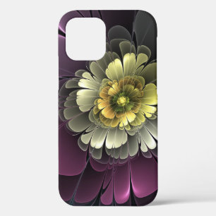 Case-Mate iPhone Case Fleur fractale grise pourpre moderne abstraite