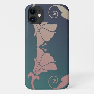 Case-Mate iPhone Case Fleur fuschia Art nouveau bleu vert rose