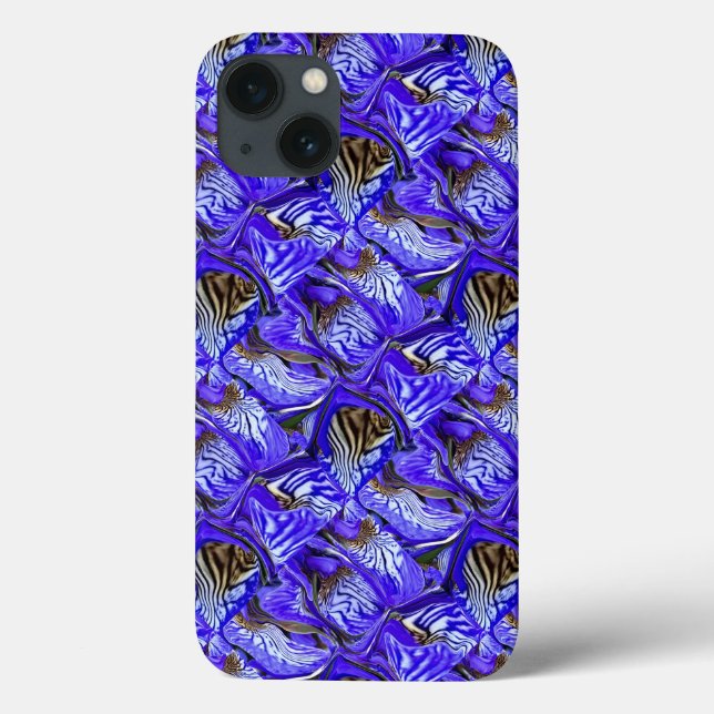Coques Case-Mate iPhone Fleur Iris Violet / Esthétique / Carrelé / (Verso)