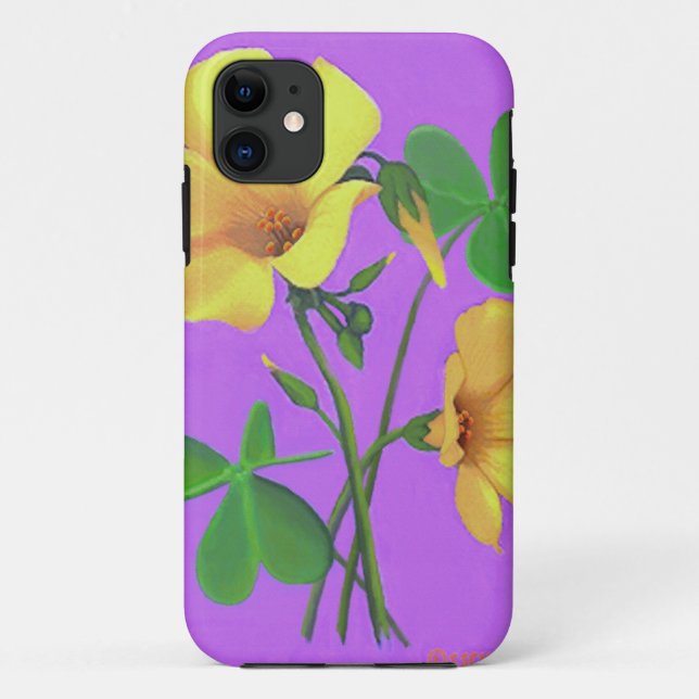 Coques Case-Mate iPhone Fleur jaune de trèfle (Dos)
