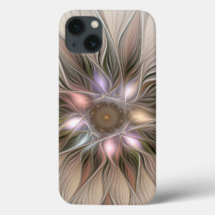 Case-Mate iPhone Case Fleur joyeuse Abstrait Beige Brun Floral Fractale