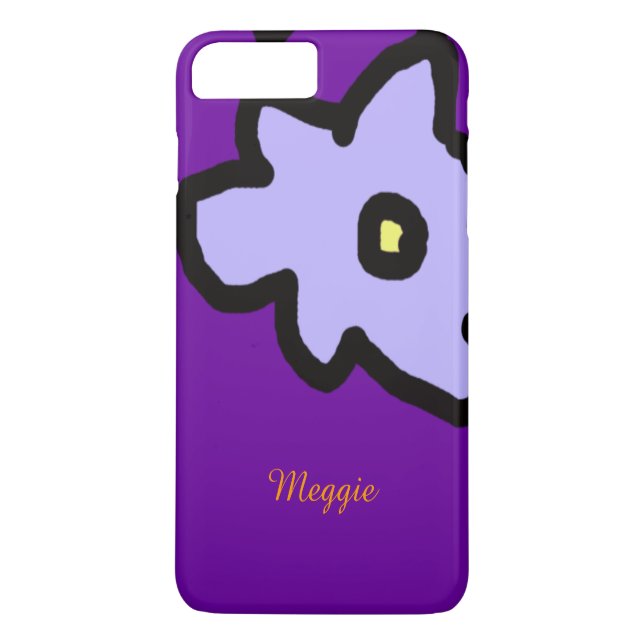 Coques Case-Mate iPhone fleur lilas avec nom personnalisé (Dos)