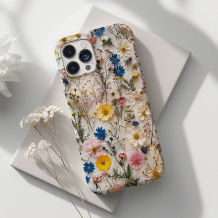 Coque Pour Pour iPhone 14 Pro Max Fleur marguerite Pressée Véritable Floral Botaniqu