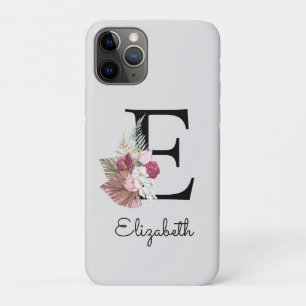 Case-Mate iPhone Case Fleur moderne rose E Initiale