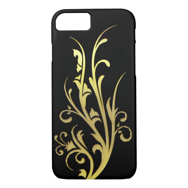 Coques Case-Mate iPhone Fleur Or Abstraite de luxe Faux (Dos)