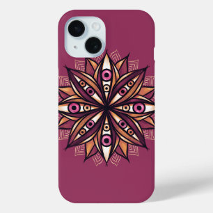 Coque Pour iPhone 15 Fleur psychédélique aux yeux Déplaisants trippants