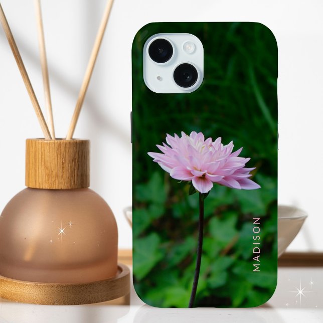 Coques Case-Mate iPhone Fleur Rose Époustouflante Nom Personnalisé (Available in multiple phone types, iPhone, Android, etc.)