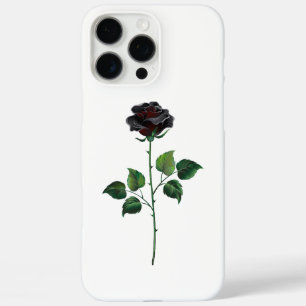 Coques iPhone 16 Pro Max Fleur rose noire