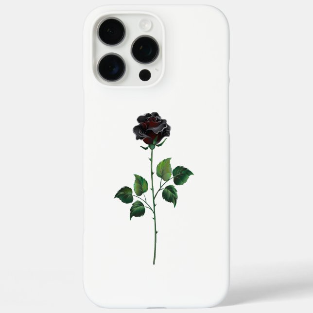 Coques Case-Mate iPhone Fleur rose noire (Verso)