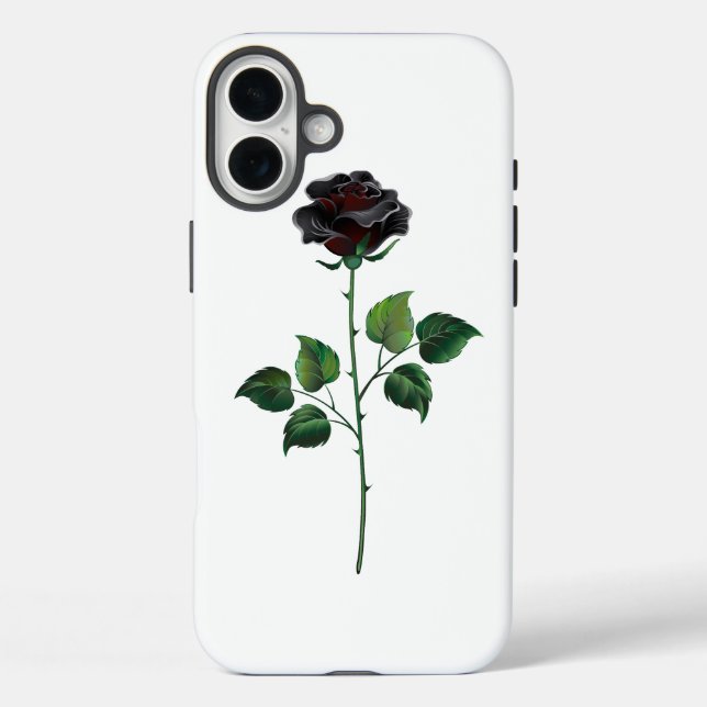 Coques Case-Mate iPhone Fleur rose noire (Verso)