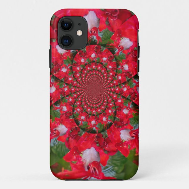 Coques Case-Mate iPhone Fleur Rouge Naturelle Blanc Plumes kaléidoscope ar (Dos)