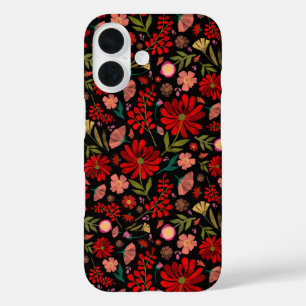 Coques iPhone 16 Fleur sauvage coloré été Floral Coque-Mate iPhone