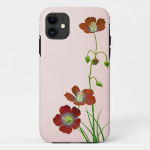 Etui iPhone Case-Mate Fleur sauvage rouge