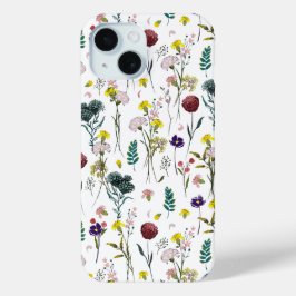 Coque Pour iPhone 15 Fleur Sauvage Vibrante