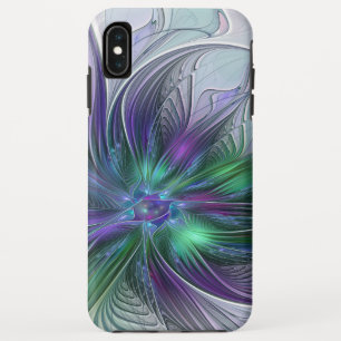 Case-Mate iPhone Case Fleur vert violet Art Abstrait moderne Fractal