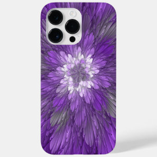 Coque Pour Pour iPhone 14 Pro Max Fleur Violette Psychedelique Art Fractal Abstrait