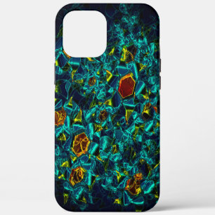Case-Mate iPhone Case Fleur virtuelle en dégradé bleu, brisée