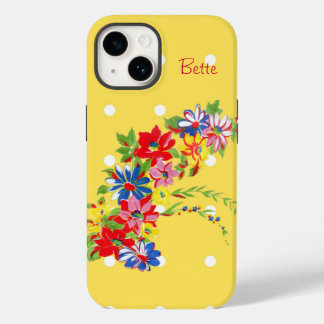Coque Pour iPhone 14 Fleuris Vintage i