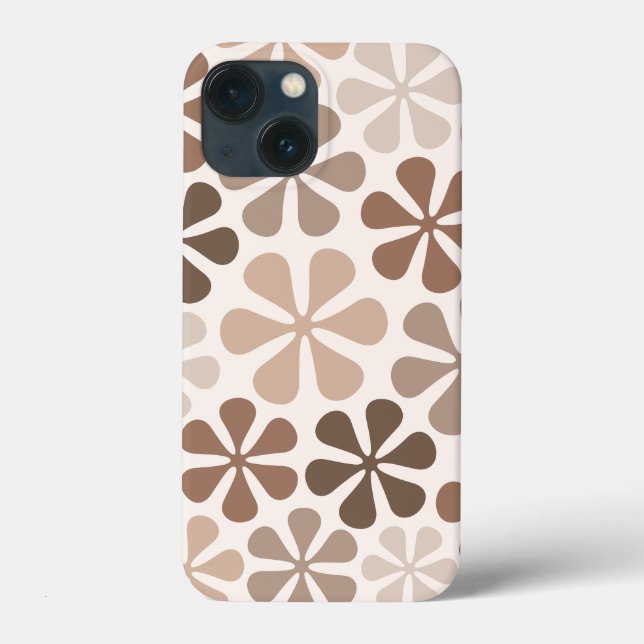 Coques Case-Mate iPhone Fleurs Abstraites (B) Crème Brown de Taupe (Verso)