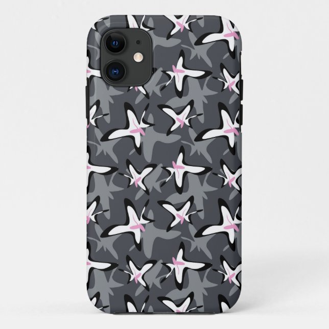 Coques Case-Mate iPhone Fleurs abstraites roses et modernes (Dos)