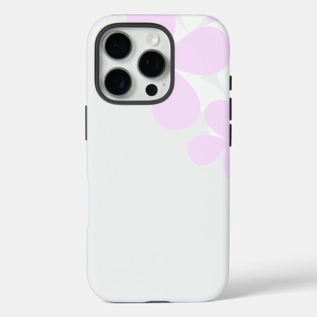 Coques Case-Mate iPhone Fleurs Abstraites sur gris clair (Verso)