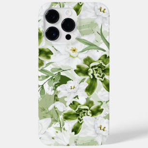 Coque Pour Pour iPhone 14 Pro Max Fleurs aquarelle blanche 2