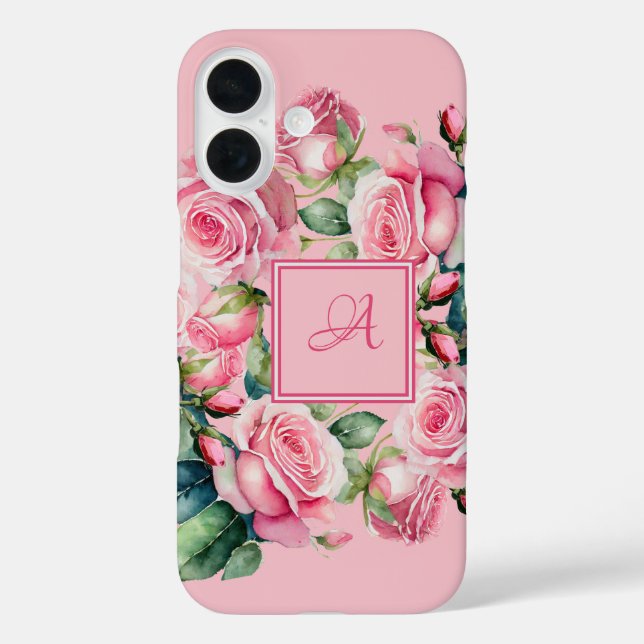 Coques Case-Mate iPhone Fleurs Aquarelles aux Fleurs Rougissantes (Verso)
